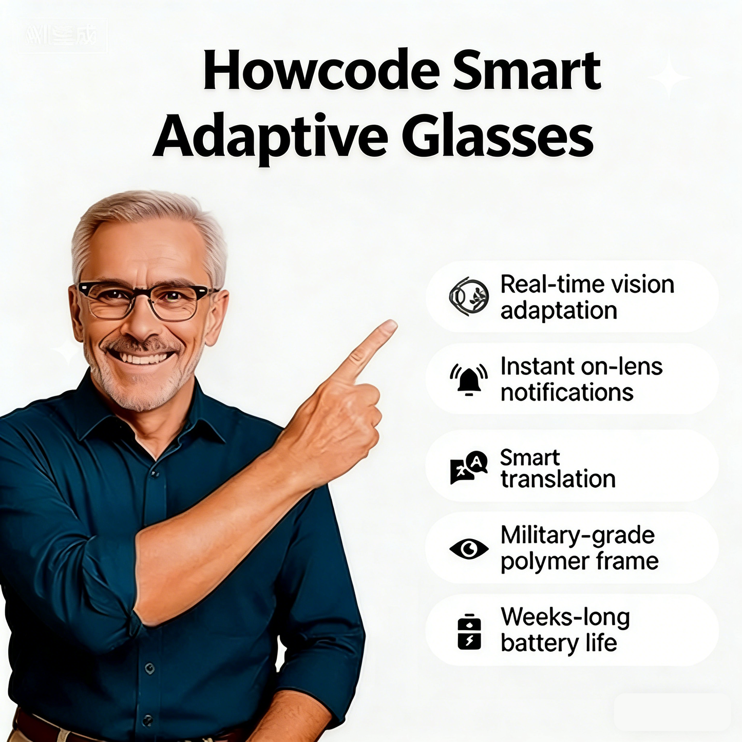 Howcode Smart Glasses with Adaptive Light Control
