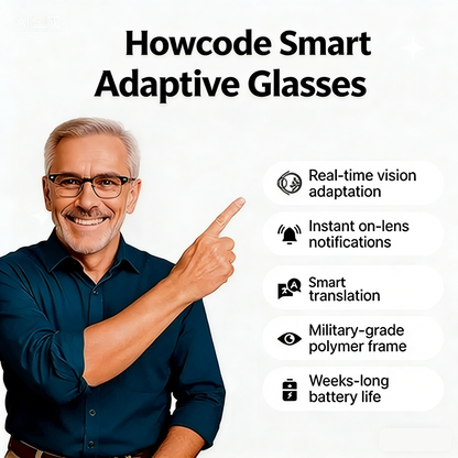 Howcode Smart Glasses with Adaptive Light Control