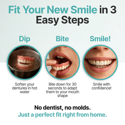 ✨Ends Today: 70% OFF! Audacle⏰ Custom-Fit Full Functional Dentures Make you more confident